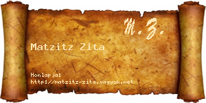 Matzitz Zita névjegykártya